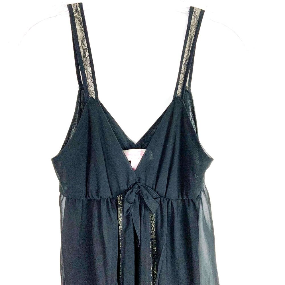 Vintage Oscar de la Renta Pink Label Black Babydoll Dress/Top Wimsigoth Sz S - Picture 14 of 16